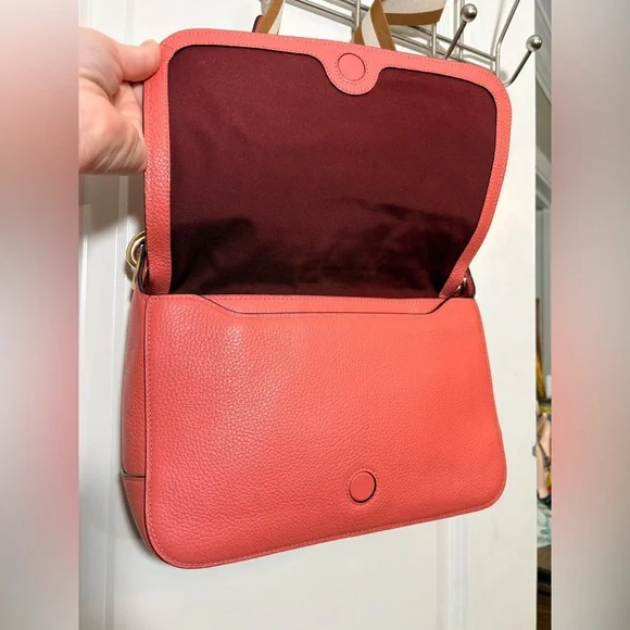 NEAR MINT Coach Jes Messenger in Rare HIBISCUS Pink | Large Crossbody - Picture 8 of 16